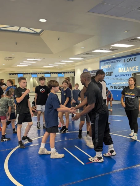 Coach Brian Stith closing out his session at Southwest Wrestling Camp 2025